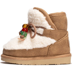Conguitos Παιδικά Μποτάκια Καφέ Suede με Γούνα BJSH542073