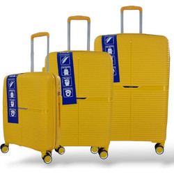 RCM 815 Σετ Βαλίτσες 3τμχ Κίτρινες