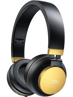 Wekome M10 Ασύρματα Bluetooth Ακουστικά Over Ear Μαύρα Χρυσά
