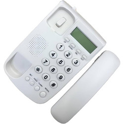 KX-T078CID Ενσύρματο Τηλέφωνο με Ανοιχτή Ακρόαση για Ηλικιωμένους Λευκό