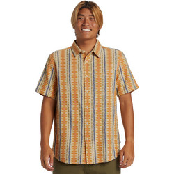 Quiksilver Ανδρικό Πουκάμισο Βαμβακερό Εμπριμέ Κοντομάνικο Κανονική Γραμμή Πορτοκαλί AQYWT03330-TFD6