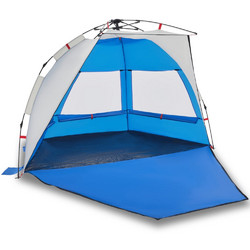 vidaXL Αυτόματη Τέντα Παραλίας 2 Ατόμων Μπλε 224x138x142cm 4005308