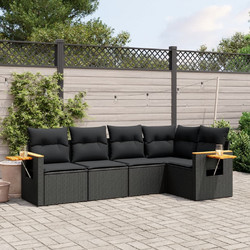 vidaXL Σετ Σαλόνι Κήπου Rattan 5τμχ Γκρι 3226783