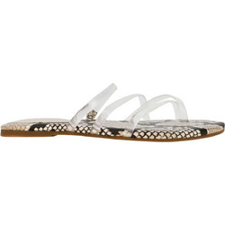 Nine West BENETTE Δερμάτινα Γυναικεία Σανδάλια Μπεζ Διαφανή