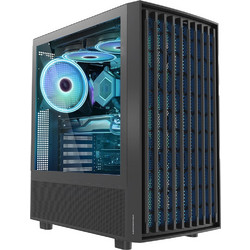 Modecom Breeze Black Gaming Midi Tower Κουτί Υπολογιστή RGB με Πλαϊνό Παράθυρο