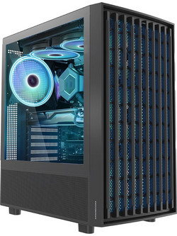 Modecom Breeze Black Gaming Midi Tower Κουτί Υπολογιστή RGB με Πλαϊνό Παράθυρο