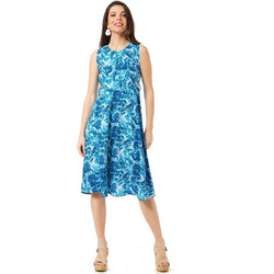 Anna Raxevsky Midi Καλοκαιρινό Βραδινό Φόρεμα Floral Μπλε D24102