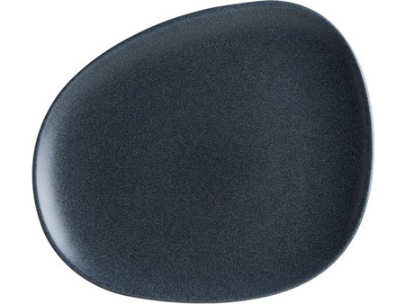 Bonna Πιάτα Ρηχά Πορσελάνης Οβάλ Graphite 24x24cm 12τμχ GRPVAO24DZ