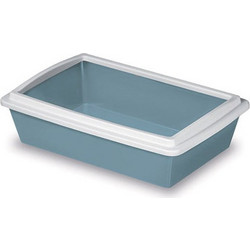 Stefanplast Tray 2 Λεκάνη Γάτας Μπλε Λευκή Μ50xΠ35xΥ12cm