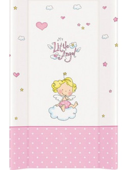 Lorelli Little Angel Σκληρή Αλλαξιέρα Μωρού Πλαστική 80x50cm Λευκή Ροζ
