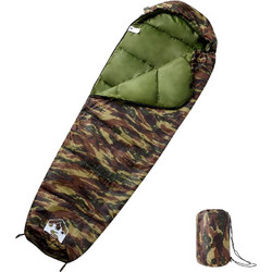 vidaXL Sleeping Bag Μονό 3 Εποχών Χακί 94485