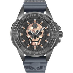 Philipp Plein Ανδρικό Ρολόι με Γκρι Καουτσούκ Λουράκι PWAAA2324