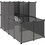 vidaXL Περίφραξη για Κουνέλια Μαύρη 142x74x93cm