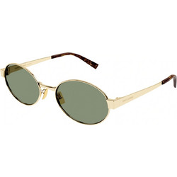 Saint Laurent SL692 003 Ανδρικά Γυαλιά Ηλίου Στρογγυλά Μεταλλικά Χρυσά με Πράσινο Polarized Φακό