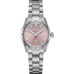 Hamilton Jazzmaster Γυναικείο Ρολόι Αυτόματο με Ασημί Μεταλλικό Μπρασελέ H36105171