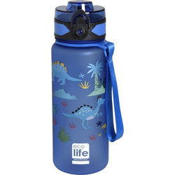Ecolife Dinosaurs Παιδικό Παγούρι Πλαστικό Navy Μπλε 500ml