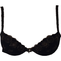 Luna Σουτιέν Balconette Push Up με Μπανέλα Μαύρο 1879