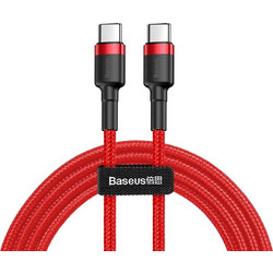 Baseus Cafule Braided USB-C to USB-C 60W 1m Red CATKLF-G09