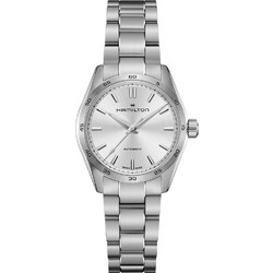 Hamilton Jazzmaster Γυναικείο Ρολόι Αυτόματο με Ασημί Μεταλλικό Μπρασελέ H36105150