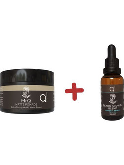 Qure MrQ Matte Pomade Extra Strong Hold 100ml + Growth Blend Cerise Pana Λάδι για Γένια 30ml
