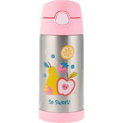 Stephen Joseph Fruit Παιδικό Παγούρι Θερμός Ανοξείδωτο BPA Free Ροζ 350ml