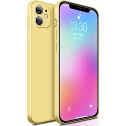 Bodycell Square Liquid Silicon Back Cover Yellow (iPhone 12)