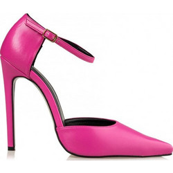 Envie Shoes Γόβες Δερμάτινες με Τακούνι Στιλέτο & Λουράκι Φούξια E02-14116-54