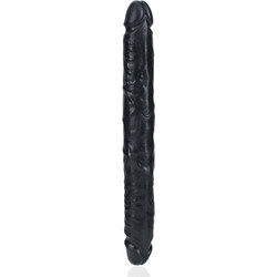 Shots RealRock Straight Slim Διπλό Dildo 30cm Μαύρο