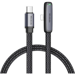 Mcdodo CA-3350 Angle 90° Braided Flat USB-C to USB-C 36W 1.2m Black 6921002633505