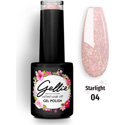 Gellie Starlight 04 Glitter Ημιμόνιμο Βερνίκι Νυχιών