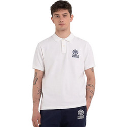 Franklin & Marshall Ανδρική Μπλούζα Polo Κοντομάνικη Λευκή JM6005.000.3009P01-011