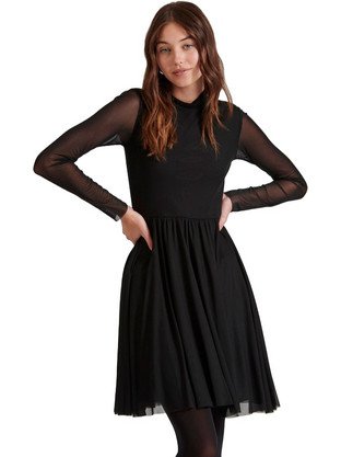 Funky Buddha Mini Φόρεμα για Γάμο / Βάπτιση Μαύρο FBL010-118-13
