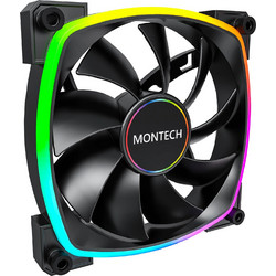 Montech AX140 Case Fan 140mm ARGB με Σύνδεση 3-Pin 4-Pin PWM Black