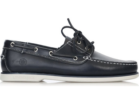 Lumberjack Navigator Ανδρικά Μοκασίνια Boat Shoes Δερμάτινα Navy Μπλε SM07804-005B03-M0159
