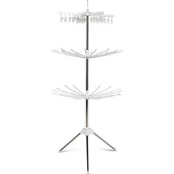 Herzberg HG-8041 Πτυσσόμενη Κάθετη Απλώστρα Ρούχων Δαπέδου Μεταλλική 68x68x170cm