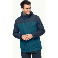 Jack Wolfskin Taubenberg 3in1 Αθλητικό Ανδρικό Μπουφάν Χειμωνιάτικο Softshell Αδιάβροχο Αντιανεμικό Navy Μπλε Πετρόλ 1115311-4133