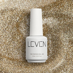 Leven G012 Goldness Glitter Ημιμόνιμο Βερνίκι Νυχιών 15ml