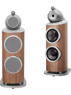 Bowers & Wilkins 801 D4 Ζεύγος Ηχείων Hi-Fi Δαπέδου 1000W 3 Δρόμων Satin Walnut