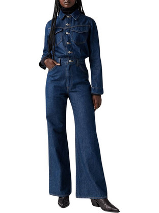 Levi's Γυναικεία Ολόσωμη Φόρμα Τζιν Μακρυμάνικη Navy Μπλε A8647-0006