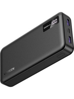 Ugreen PB312 Power Bank 20000mAh 20W με 2 Θύρες USB-A & Θύρα USB-C Black