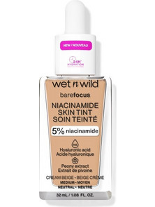 Wet n Wild Bare Focus Niacinamide Cream Beige Liquid Make Up 32ml