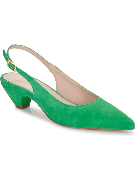 Fericelli LORA Γόβες Suede Slingback με Χοντρό Χαμηλό Τακούνι Πράσινες 23400