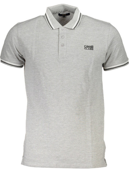 Cavalli Class Ανδρική Μπλούζα Polo Κοντομάνικη Γκρι QXT64T-KB002-05012