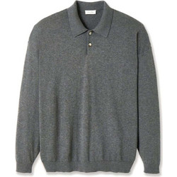 American Vintage Ανδρική Μπλούζα Polo Μακρυμάνικη Ανθρακί MMARC18AH22