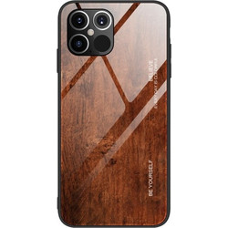 Bodycell Glass Back Cover Wood Brown (iPhone 12 Pro Max)