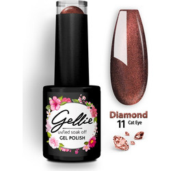 Gellie Diamond 11 Cat Eye Ημιμόνιμο Βερνίκι Νυχιών 10ml