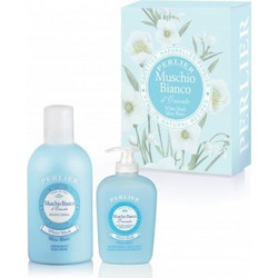 Perlier White Musk Moisturizing Liquid Soap 300ml + White Musk Cream Bath 500ml