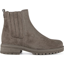 Gabor Γυναικεία Μποτάκια Chelsea Suede Γκρι με Χοντρό Χαμηλό Τακούνι 52.761.30