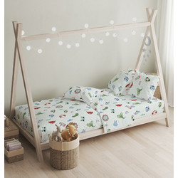 Cokitex Σετ Παιδικά Σεντόνια Μονά Βαμβακερά Oasis Green 165x270 3τμχ