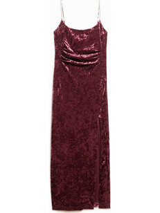 Superdry Diamonte Midi Φόρεμα για Γάμο / Βάπτιση Βελούδινο W8011729A-9MF